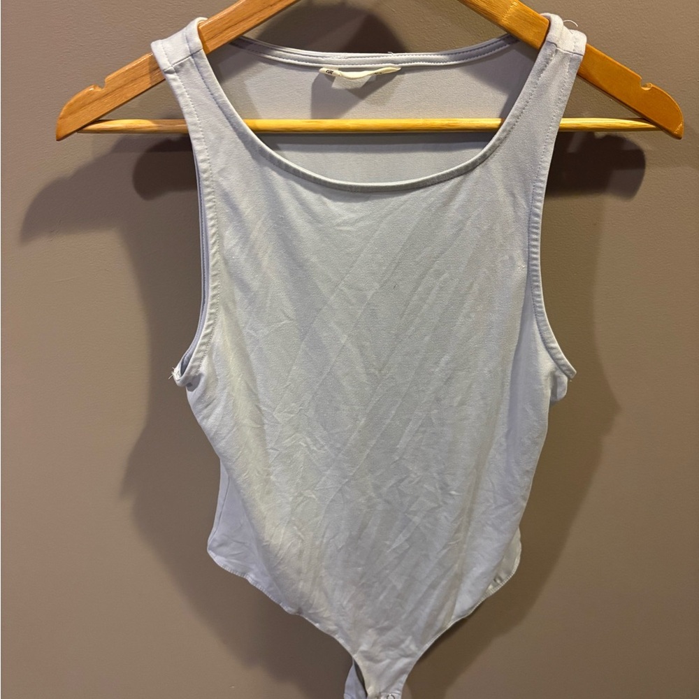 Bluenotes Light Gray Sleeveless Bodysuit